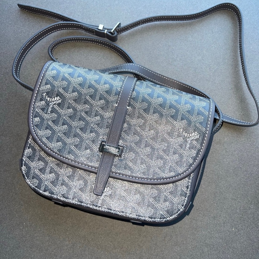 Goyard Gray Monogram Crossbody Bag